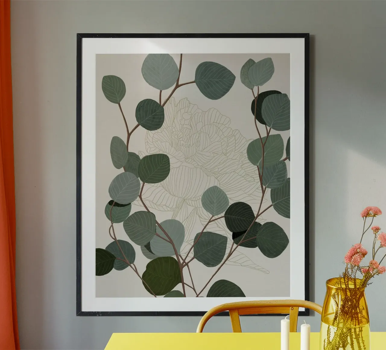 Round Eucalyptus poster by Katie O'Shea