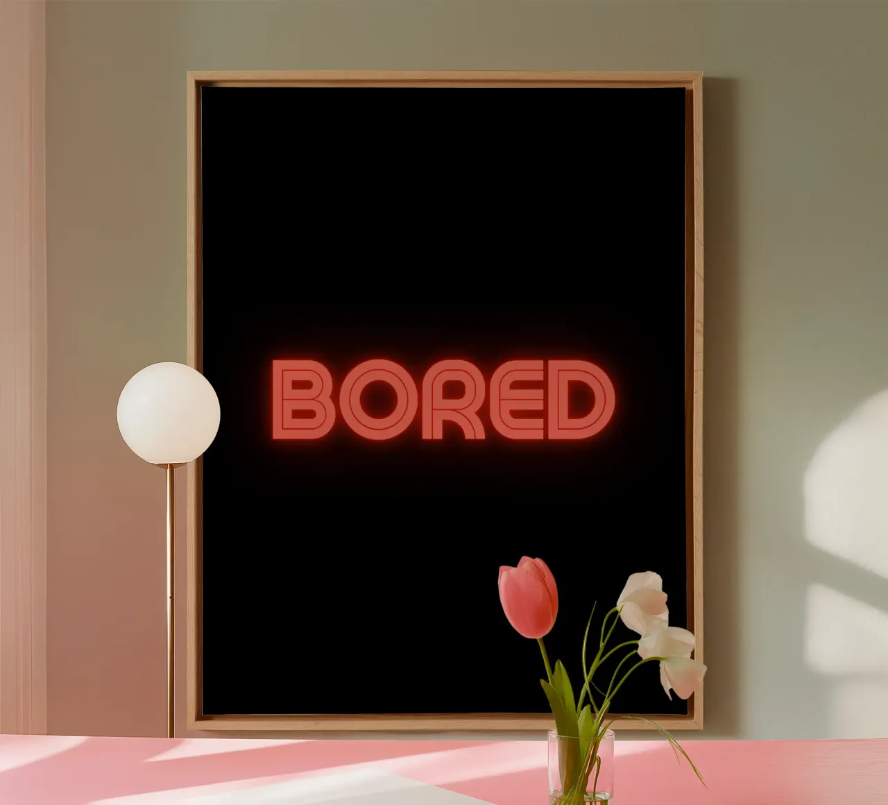 bored canvas met Baklijst van Ambition Wall