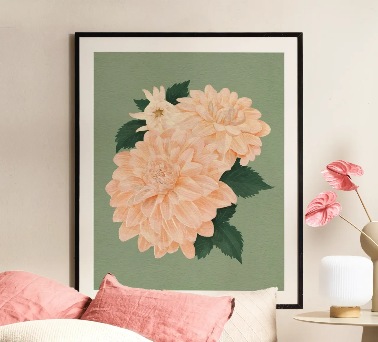 Dalias rosas poster de Katie O'Shea