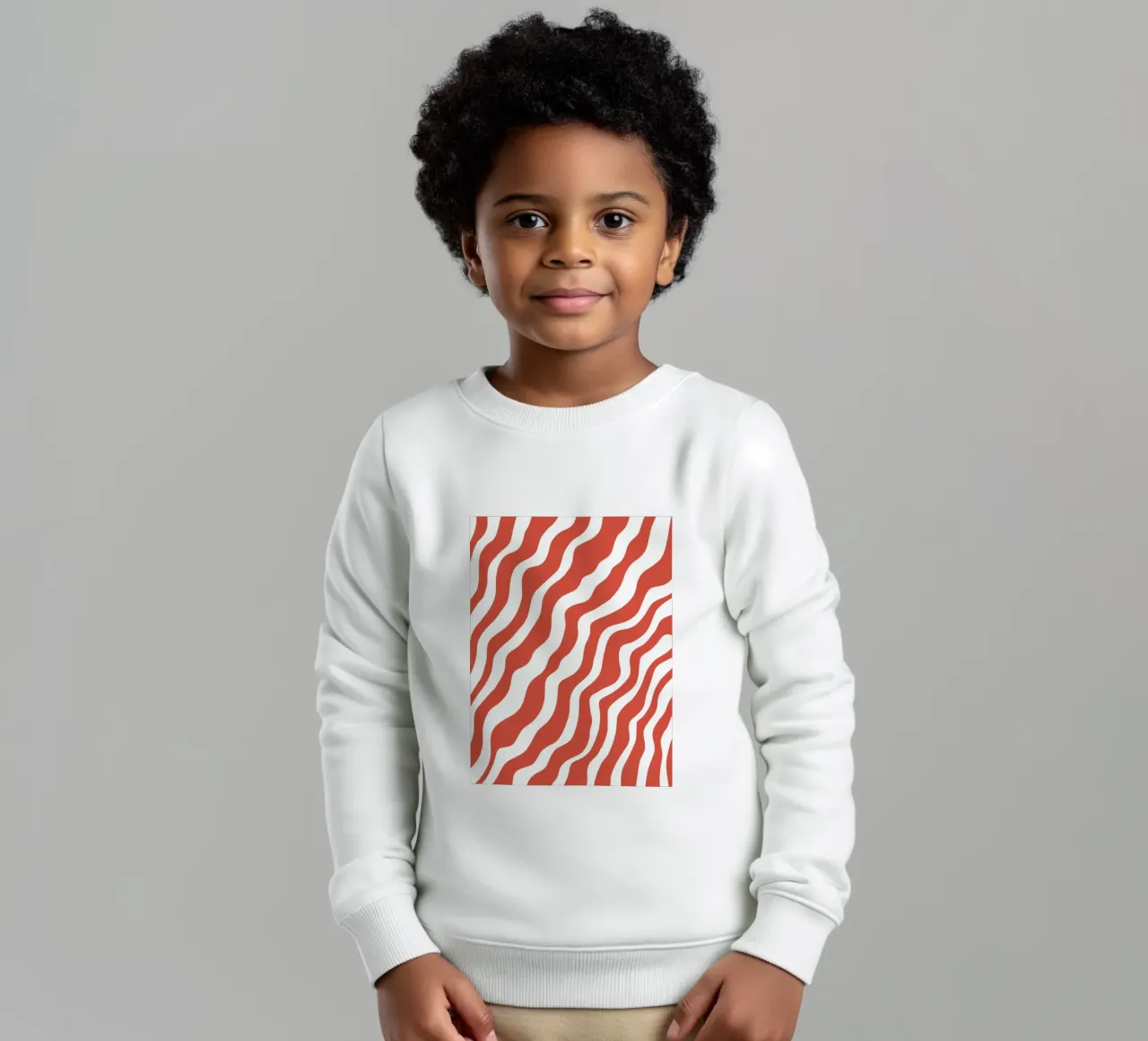 Linea rossa felpa bambino da MODERN NUANCE