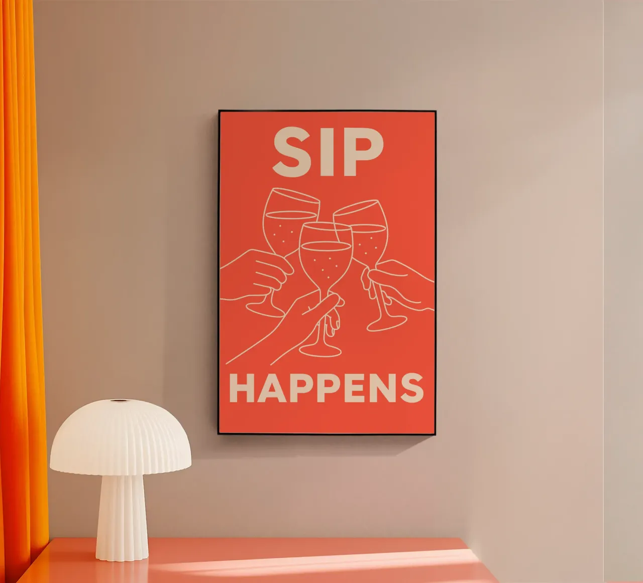 Sip Happens – Champagne Party Art plexiglass da QuooodZ by MooodzArt