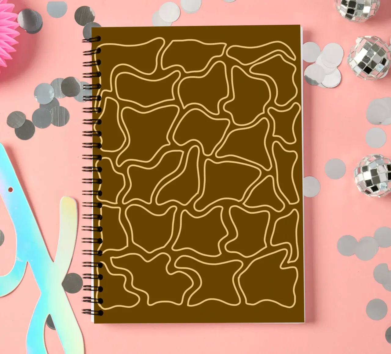 Minimalist Line spiral notebook by MODERN NUANCE