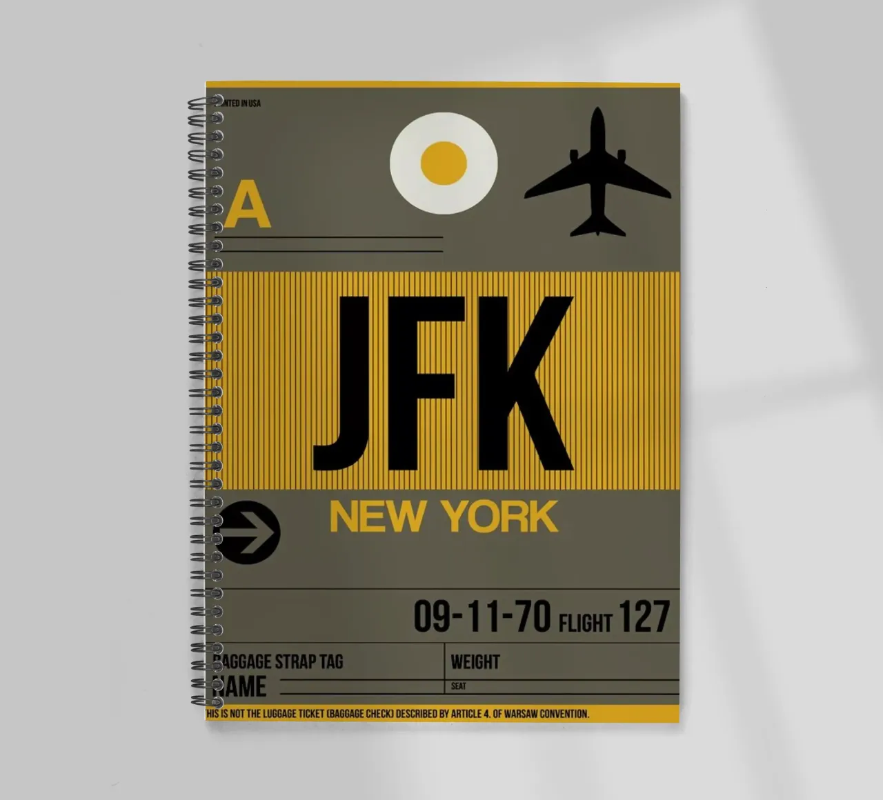 JFK-New York spiral notebook by Naxart