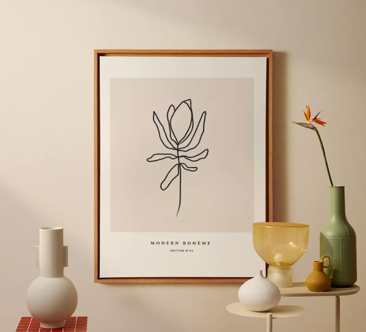 Art Bohemian No 21 tela con Cornice a cassetta da treechild