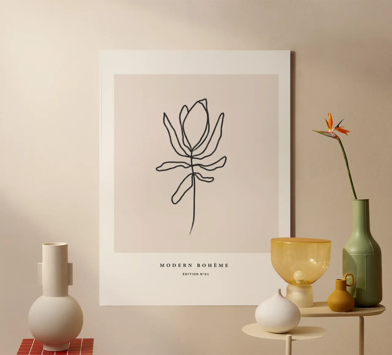 Art Bohemian No 21 tela con Cornice a cassetta da treechild