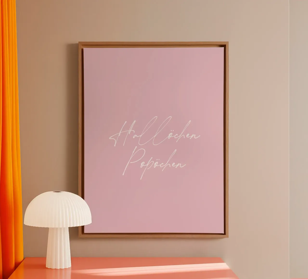 Hallöchen Popöchen canvas met Baklijst van ArtStudio