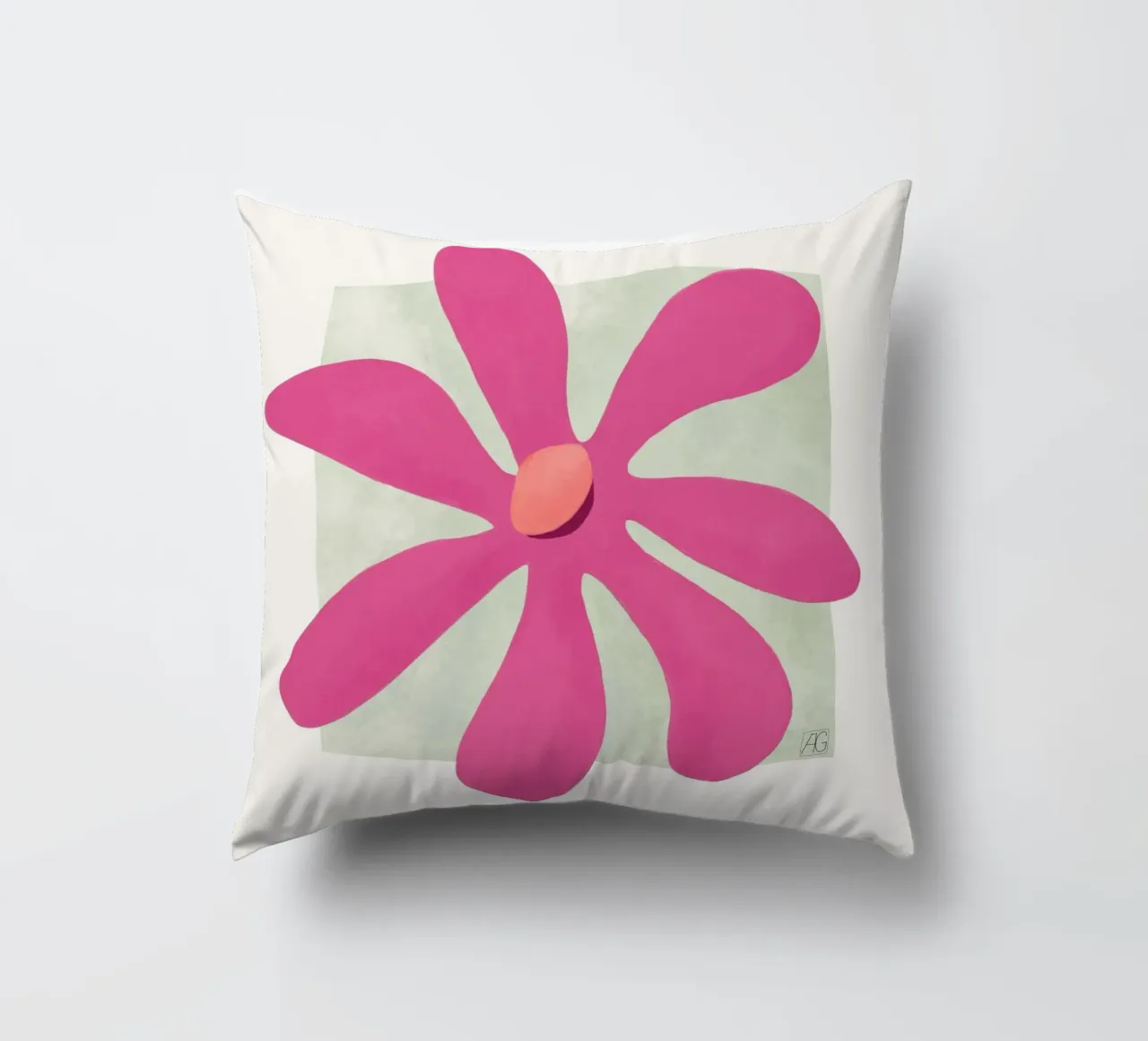 Moderne Blüte in pink cuscino da Farbwelten