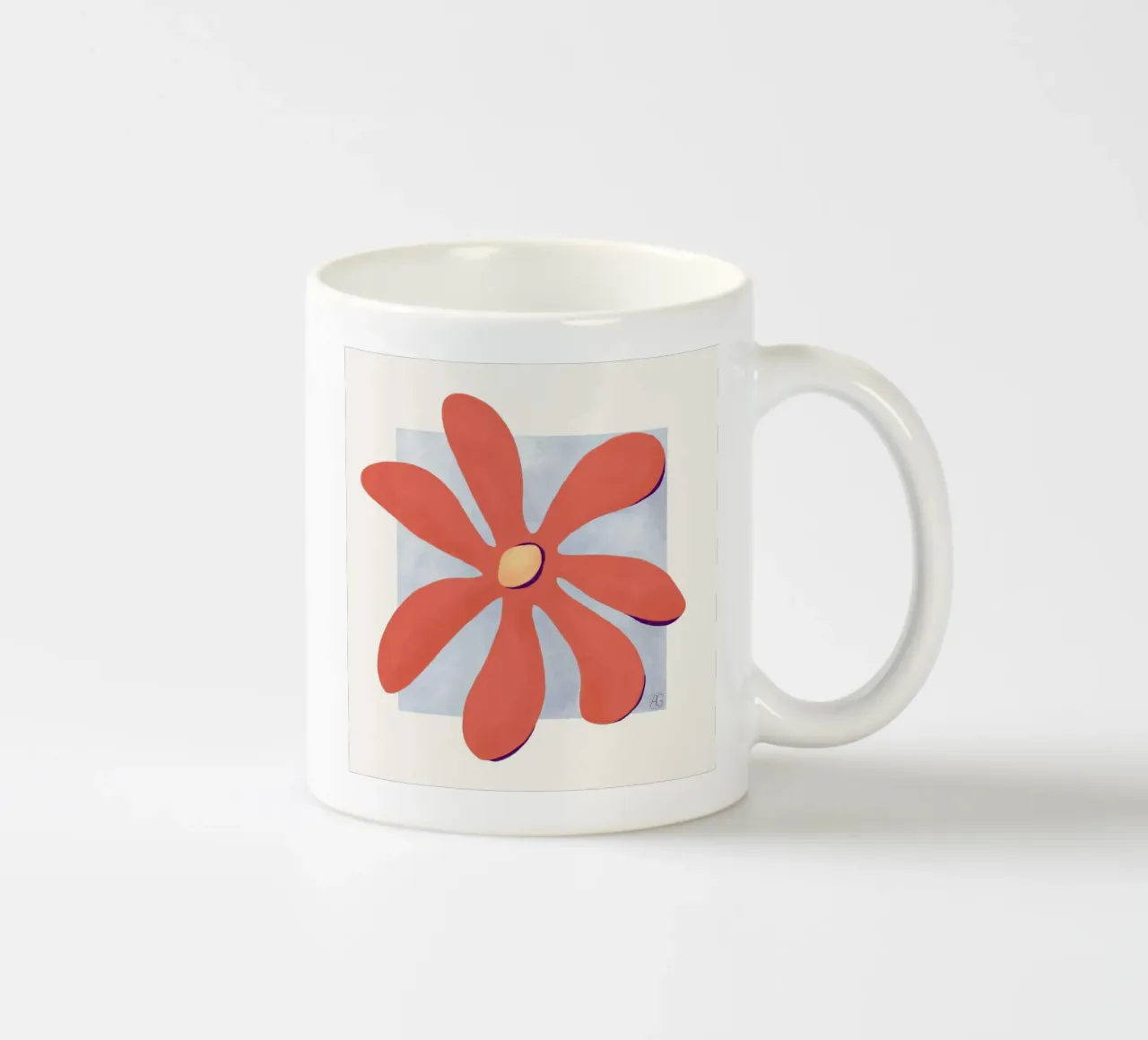Moderne Blüte in orange tazza in ceramica da Farbwelten
