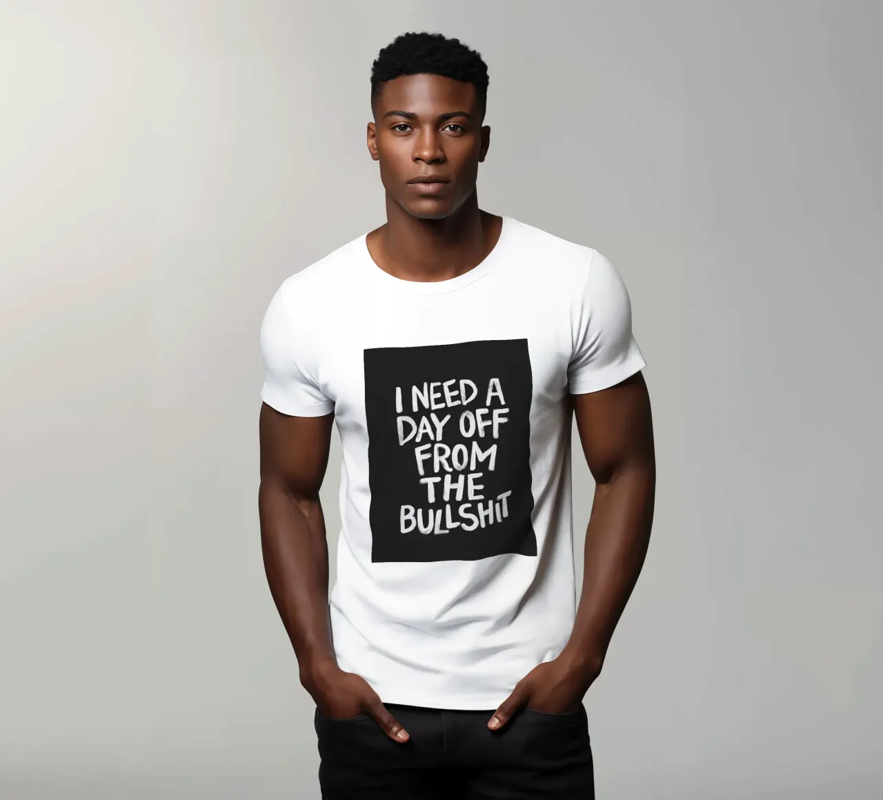 I Need a Day Off from the Bullshit Edgy Rebellious Statement t-shirt by THE MOTIVATED TYPE