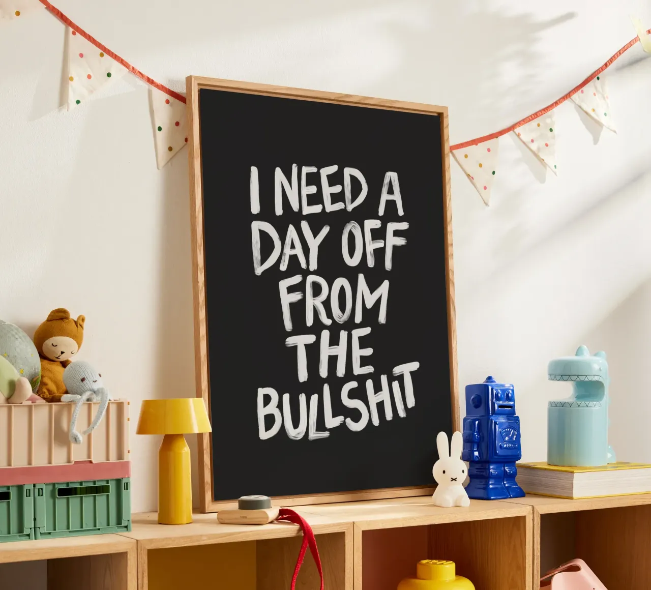 I Need a Day Off from the Bullshit Declaración rebelde y atrevida metacrilato de THE MOTIVATED TYPE