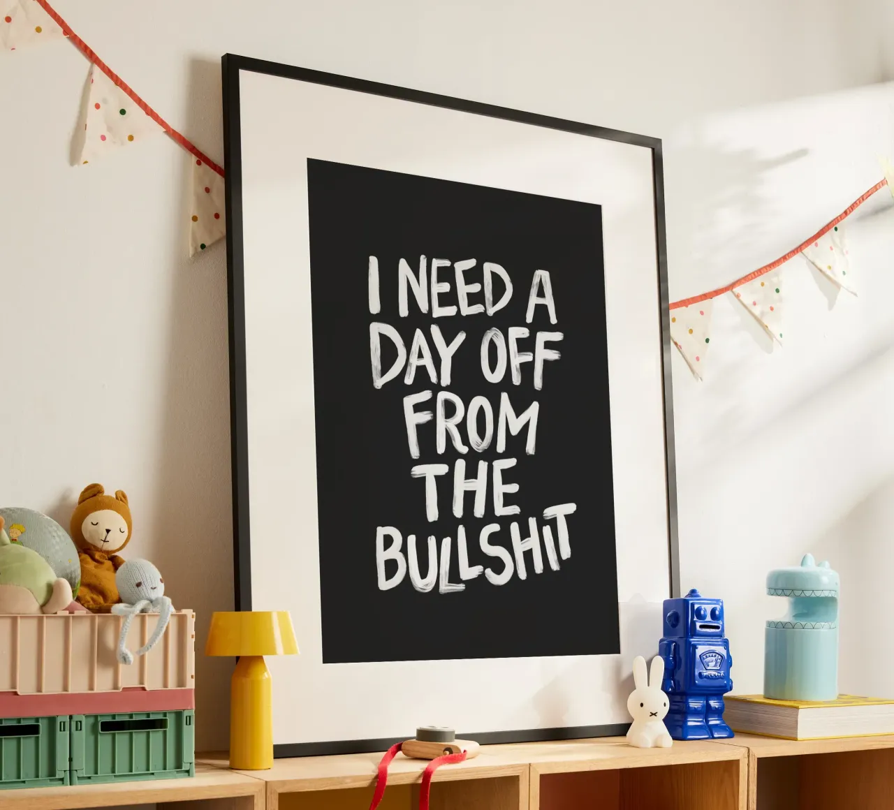 I Need a Day Off from the Bullshit Edgy Rebellious Statement hahnemühle by THE MOTIVATED TYPE