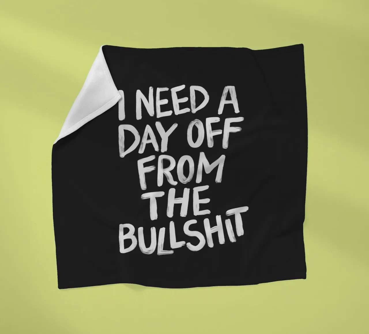 I Need a Day Off from the Bullshit Edgy Rebellious Statement fleece blanket by THE MOTIVATED TYPE