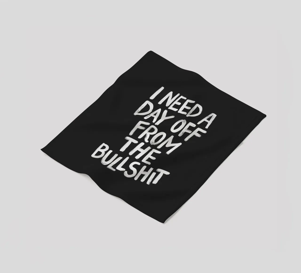 I Need a Day Off from the Bullshit Edgy Rebellious Statement fleece blanket by THE MOTIVATED TYPE