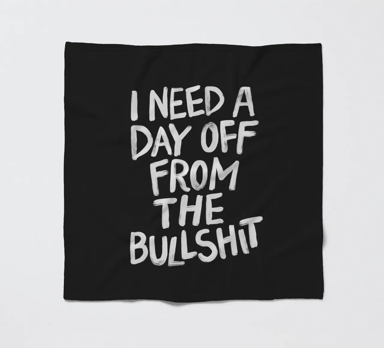 I Need a Day Off from the Bullshit Edgy Rebellious Statement fleece blanket by THE MOTIVATED TYPE