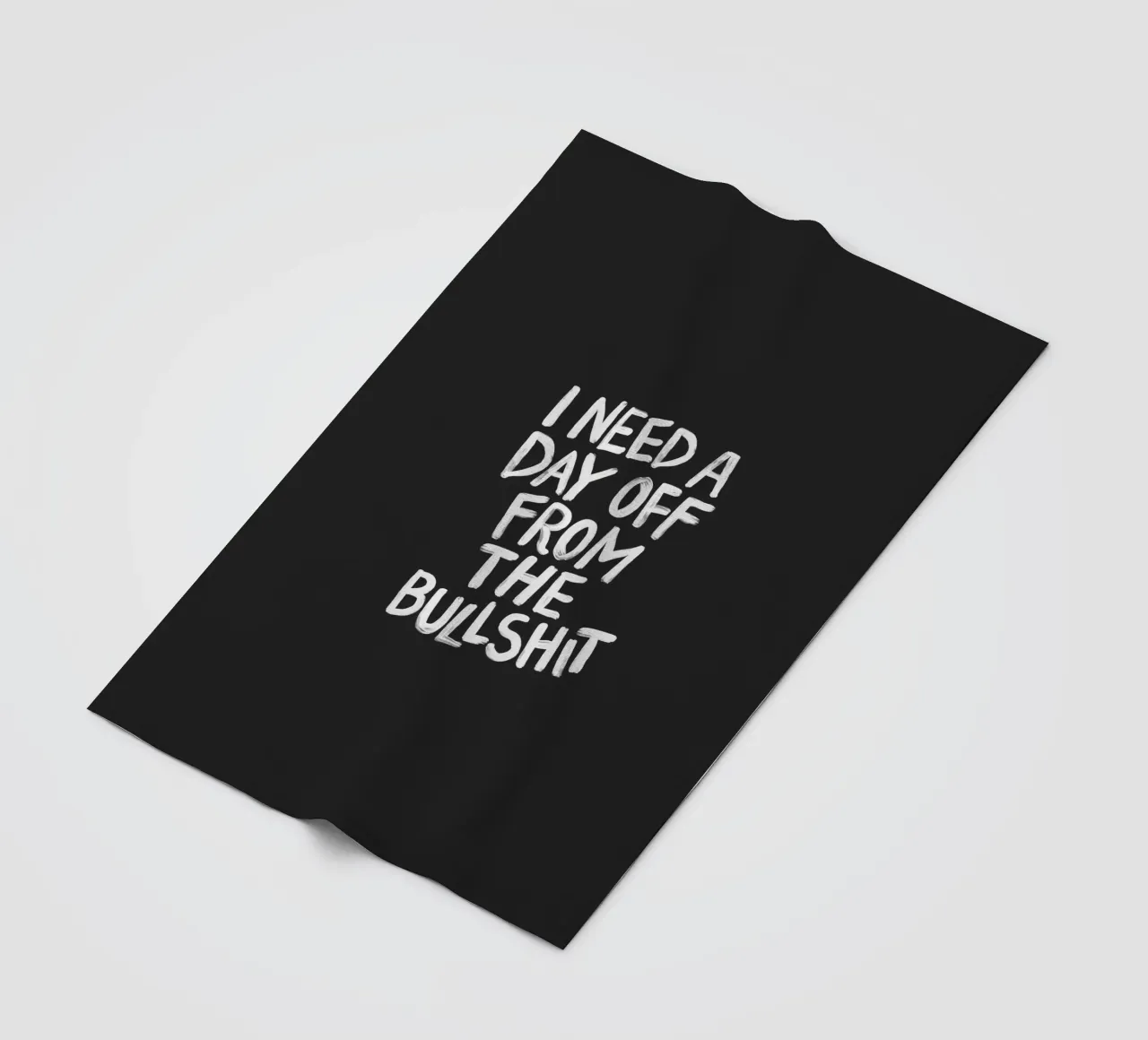 I Need a Day Off from the Bullshit Edgy Rebellious Statement fleece blanket by THE MOTIVATED TYPE