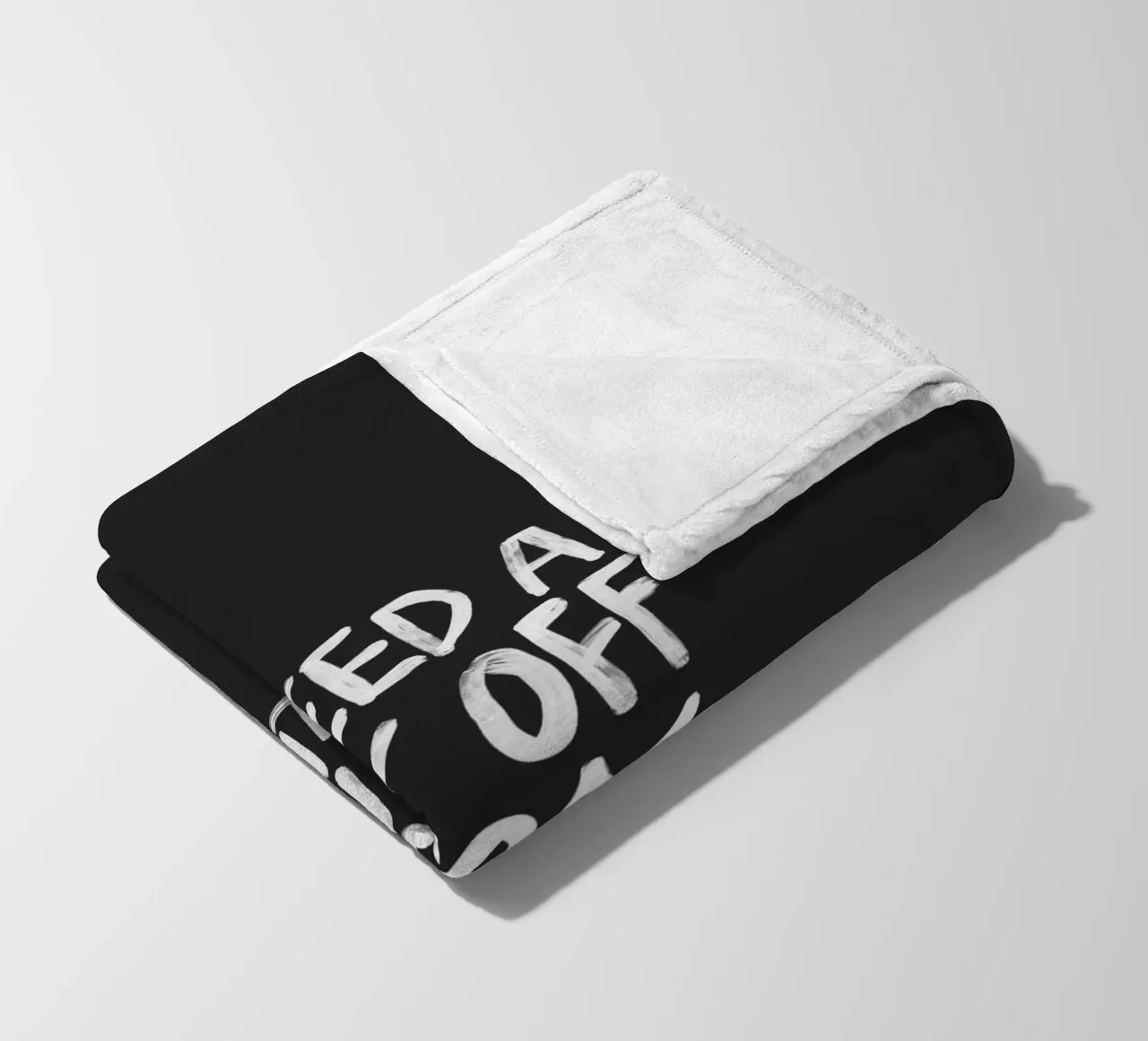 I Need a Day Off from the Bullshit Edgy Rebellious Statement fleece blanket by THE MOTIVATED TYPE