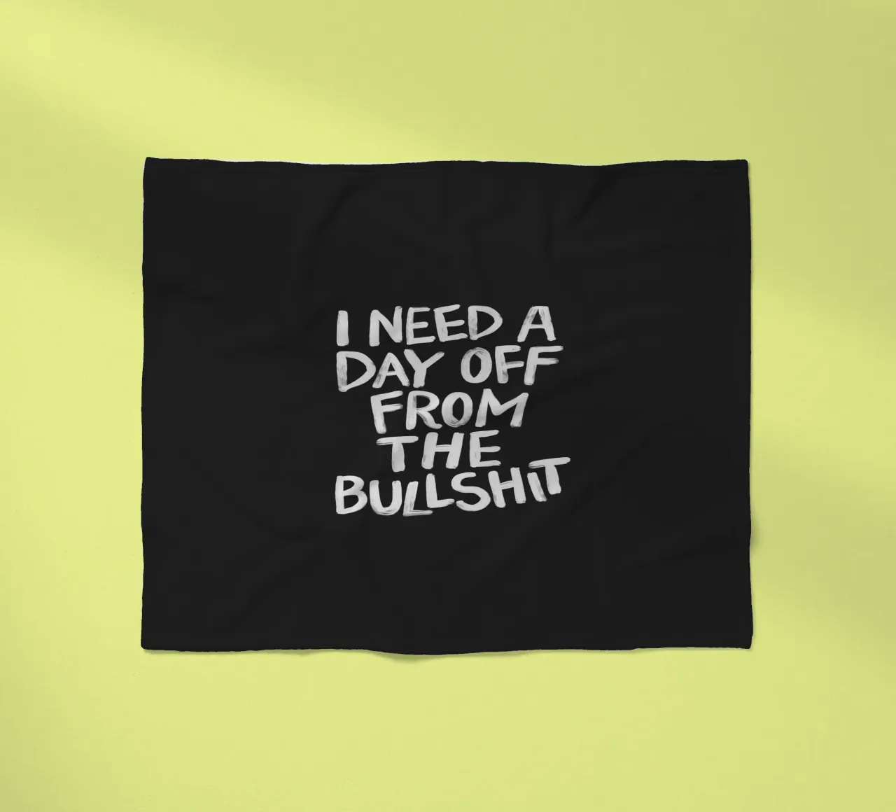 I Need a Day Off from the Bullshit Edgy Rebellious Statement fleece blanket by THE MOTIVATED TYPE