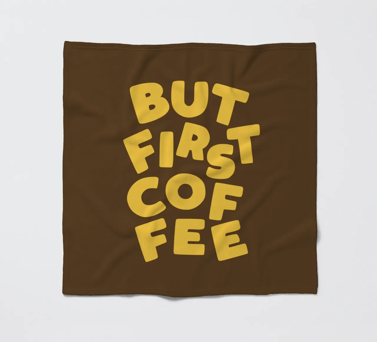 But First Coffee Morning Caffeine Motivational Typography fleece blanket by THE MOTIVATED TYPE
