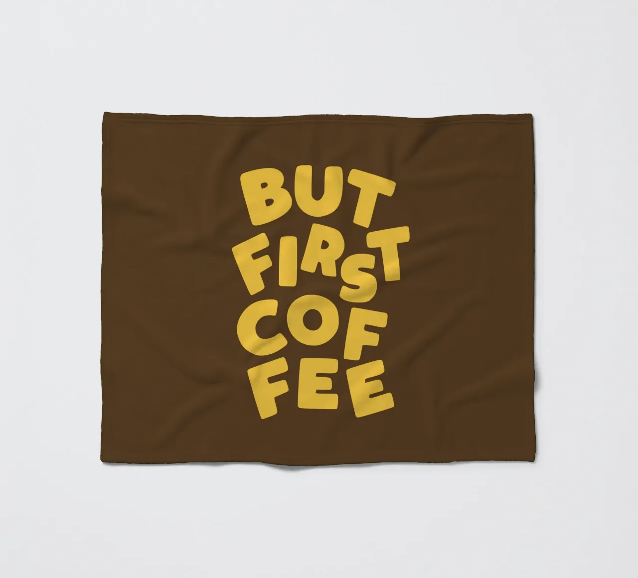 But First Coffee Morning Caffeine Motivational Typography fleece blanket by THE MOTIVATED TYPE