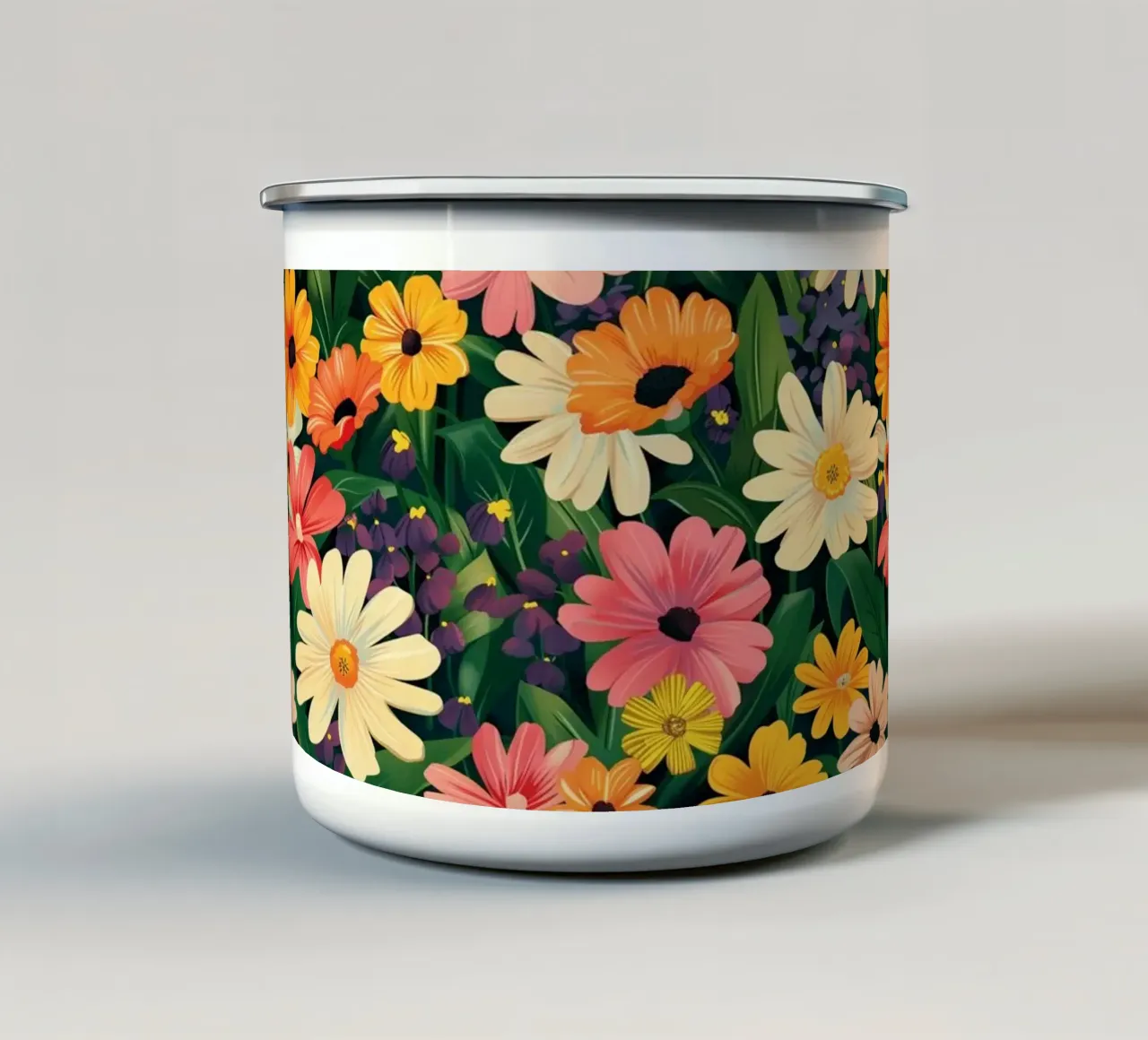 Vintage Garden tazza in smalto da Sunflower Soul Studio