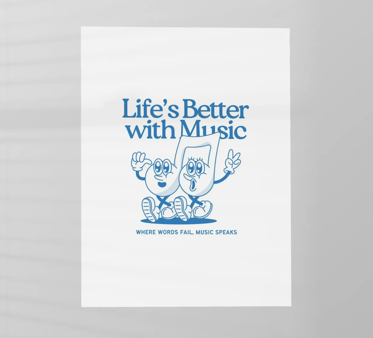 LIFE‘S BETTER WITH MUSIC pellicola backlit da Einfach Uebel