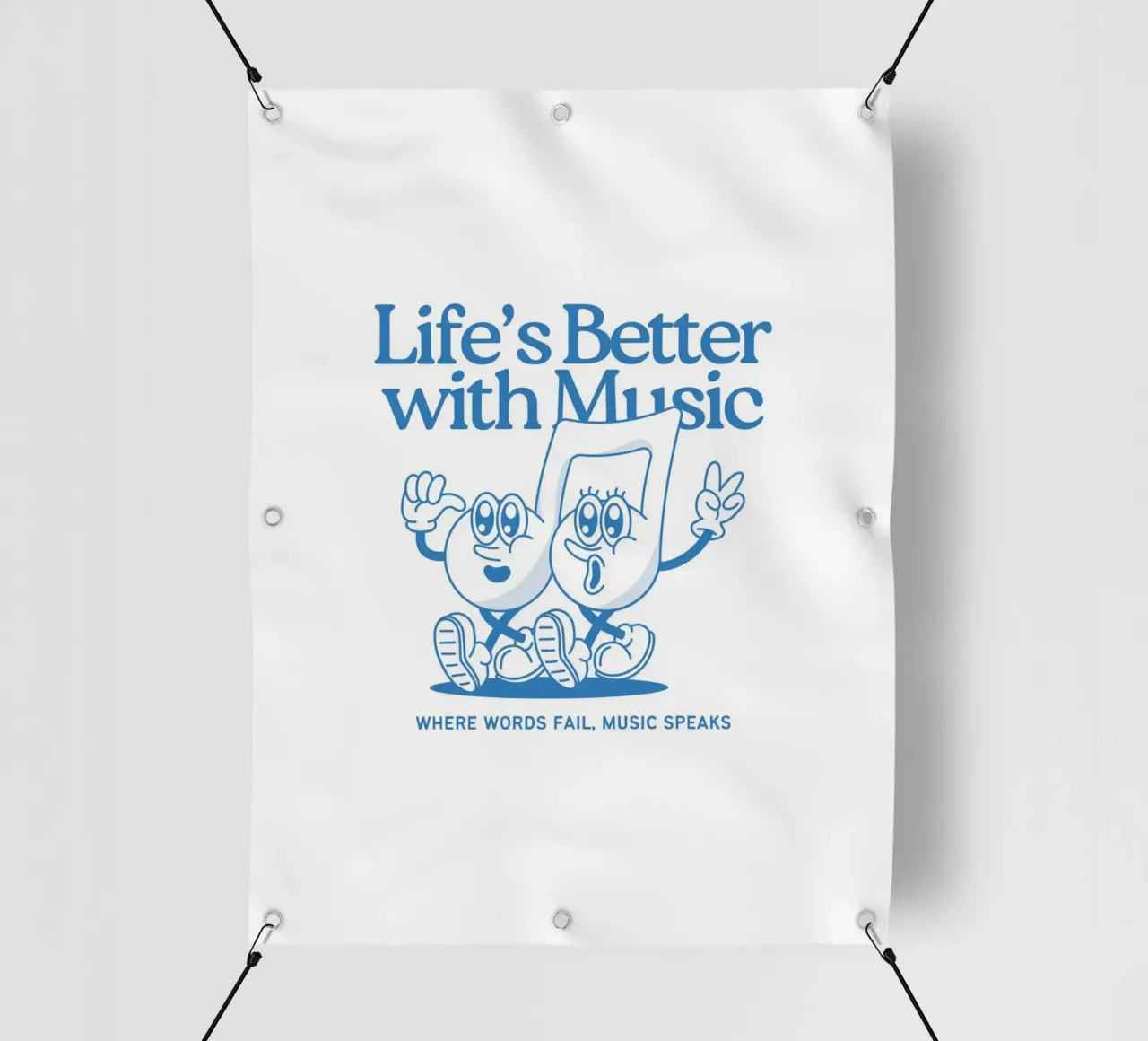 LIFE‘S BETTER WITH MUSIC telo in pvc da Einfach Uebel