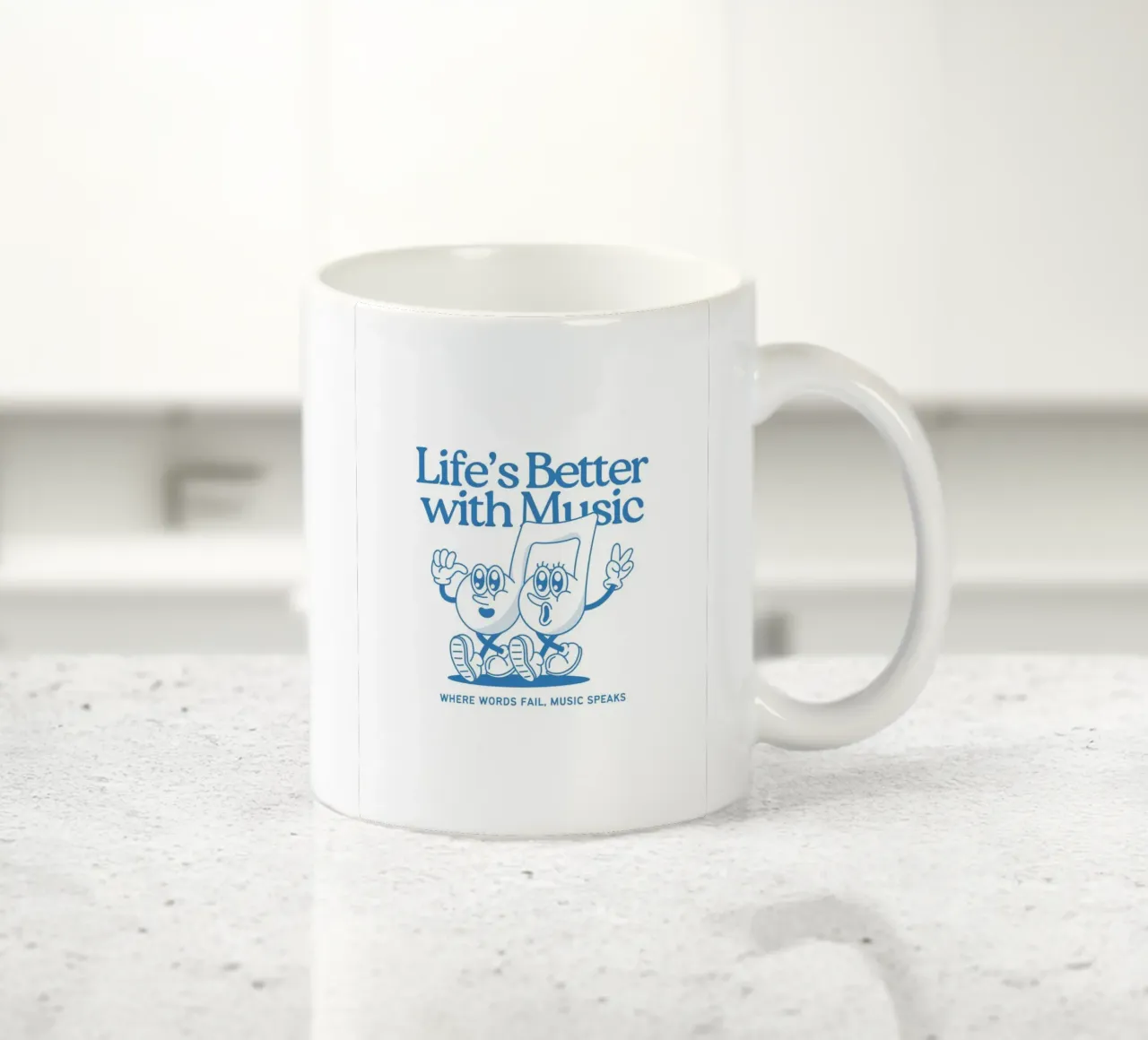 LIFE‘S BETTER WITH MUSIC tazza in ceramica da Einfach Uebel