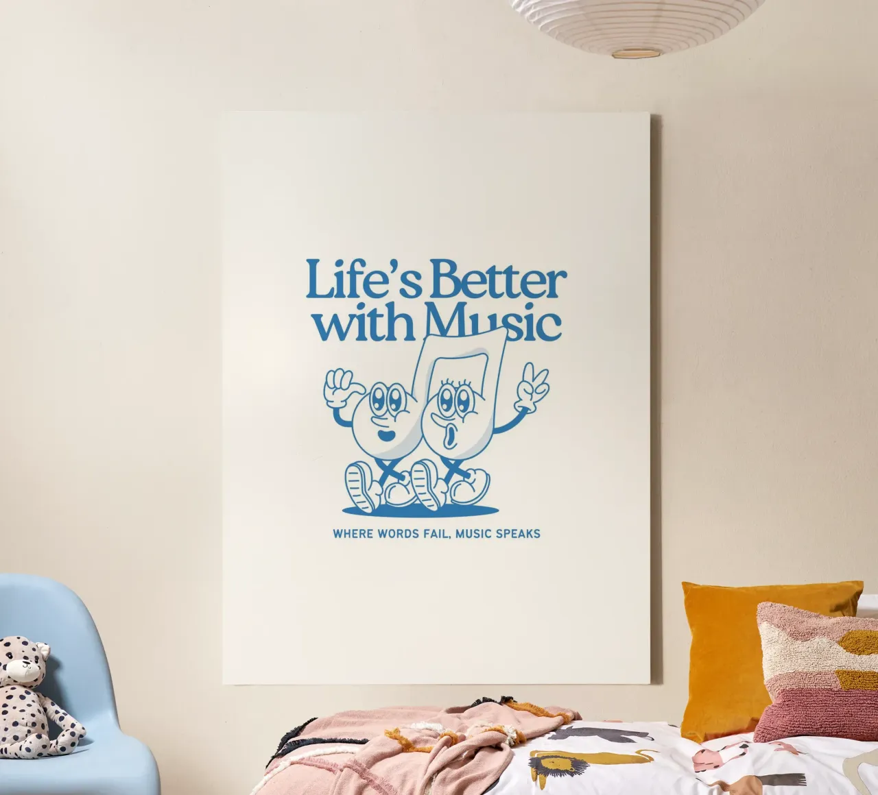 LIFE‘S BETTER WITH MUSIC canvas with Floater frame by Einfach Uebel