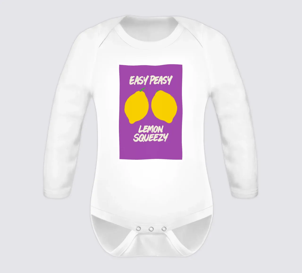 Purple Pop & Citrus Drop body neonato maniche lunghe da QuooodZ by MooodzArt
