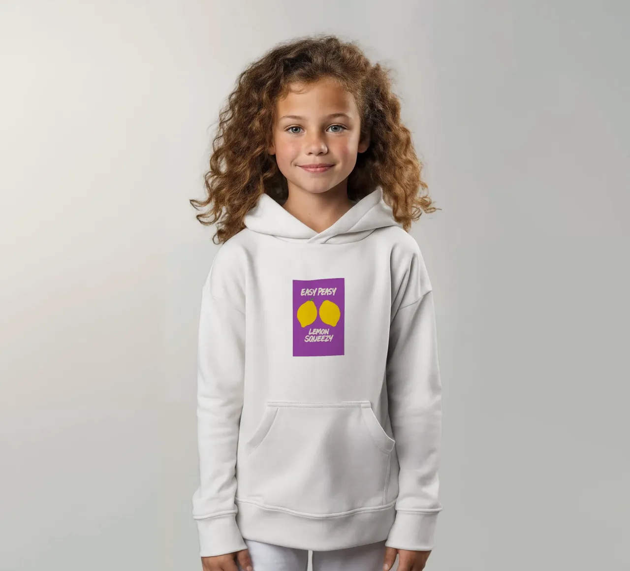Purple Pop & Citrus Drop felpa bambino con cappuccio da QuooodZ by MooodzArt