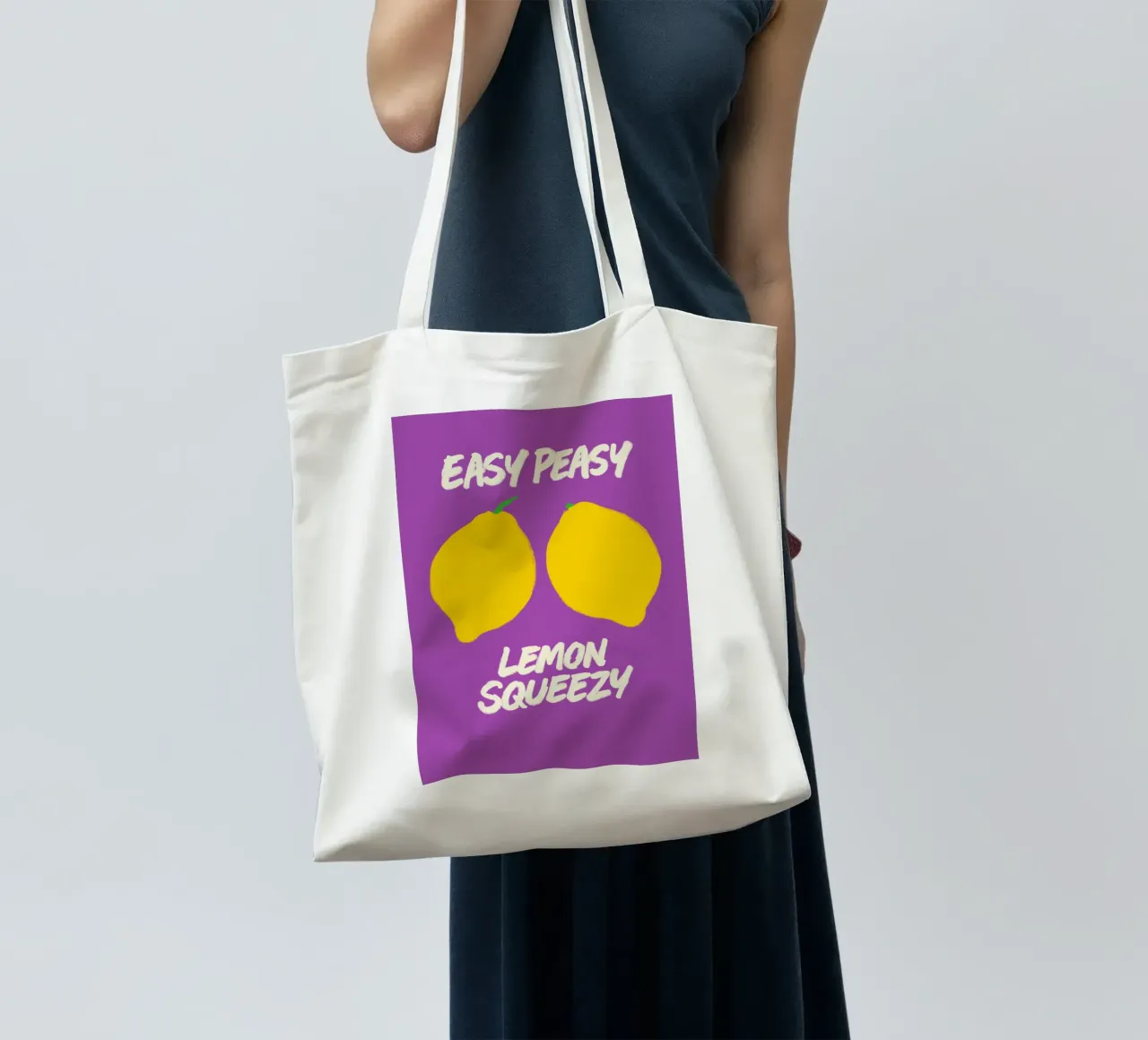 Purple Pop & Citrus Drop borsa in juta da QuooodZ by MooodzArt