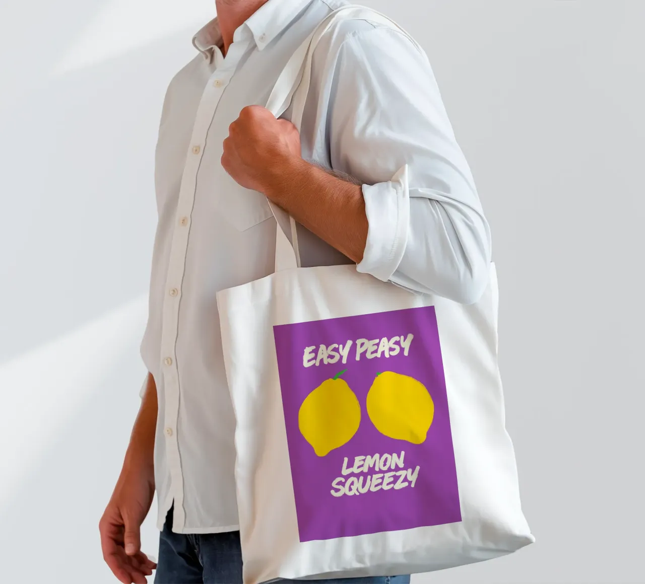 Purple Pop & Citrus Drop borsa in juta da QuooodZ by MooodzArt