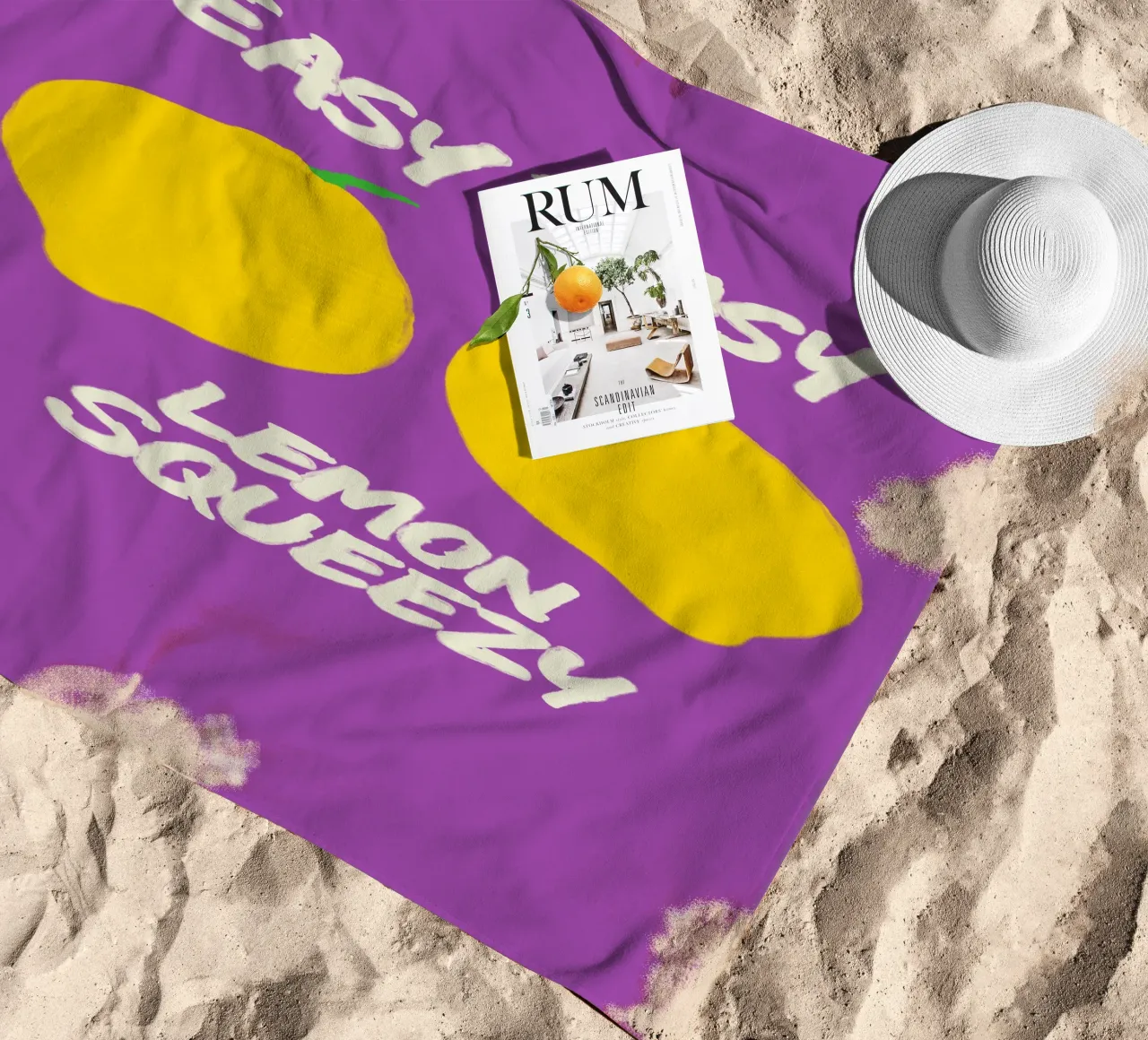 Purple Pop & Citrus Drop telo mare da QuooodZ by MooodzArt