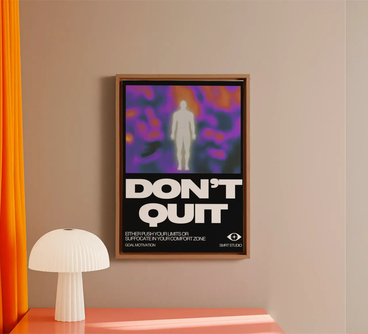 DON‘T QUIT tela con Cornice a cassetta da Einfach Uebel