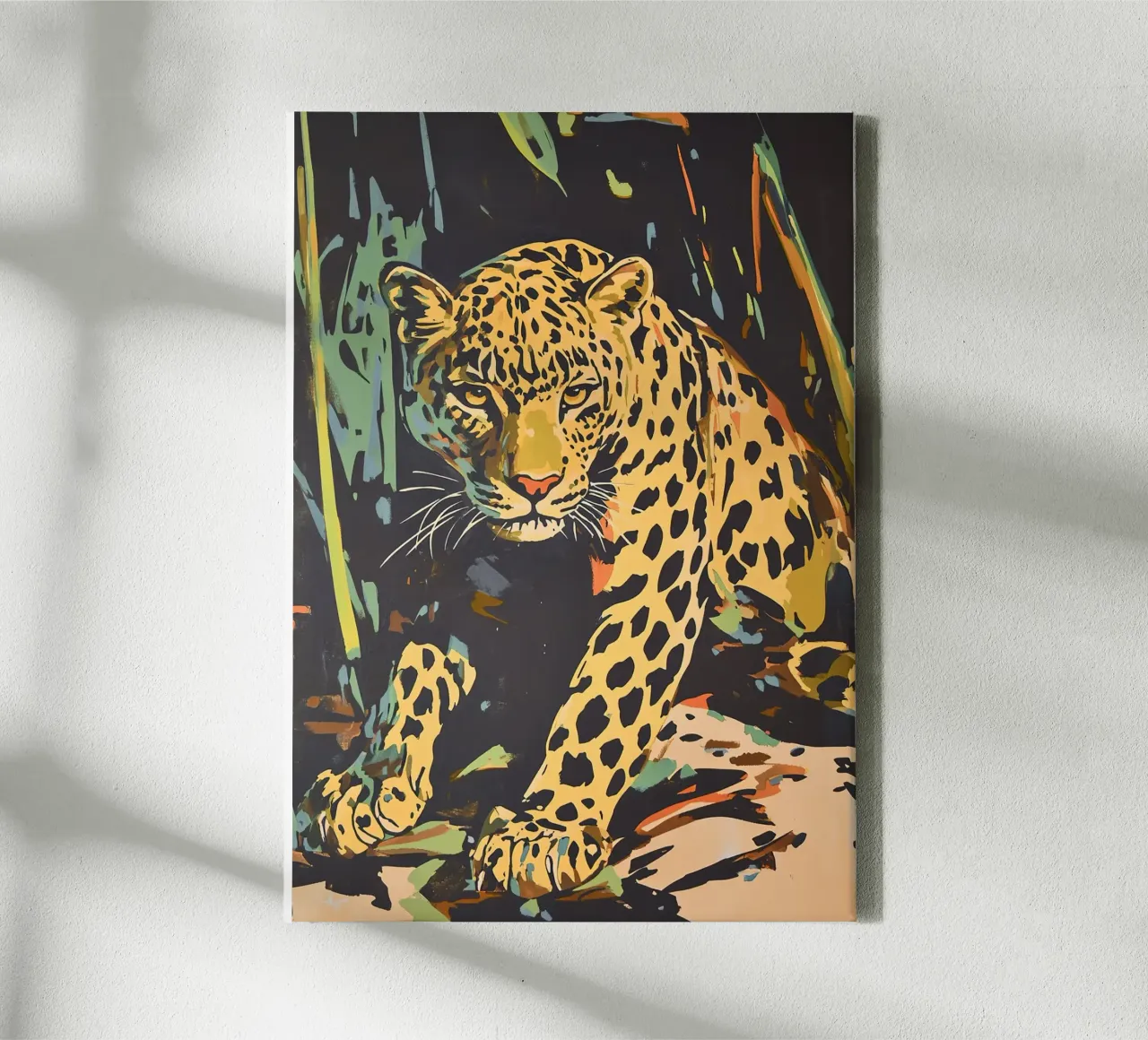 Leopardo - Re maculato tela con Cornice a cassetta da Nikis Art Studio