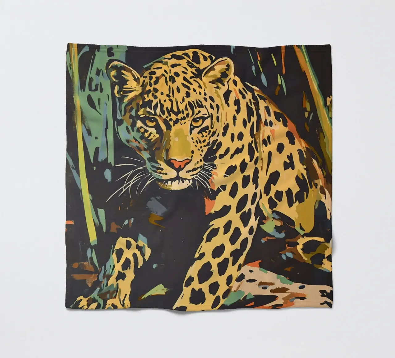 Leopardo - Re maculato coperta in pile da Nikis Art Studio