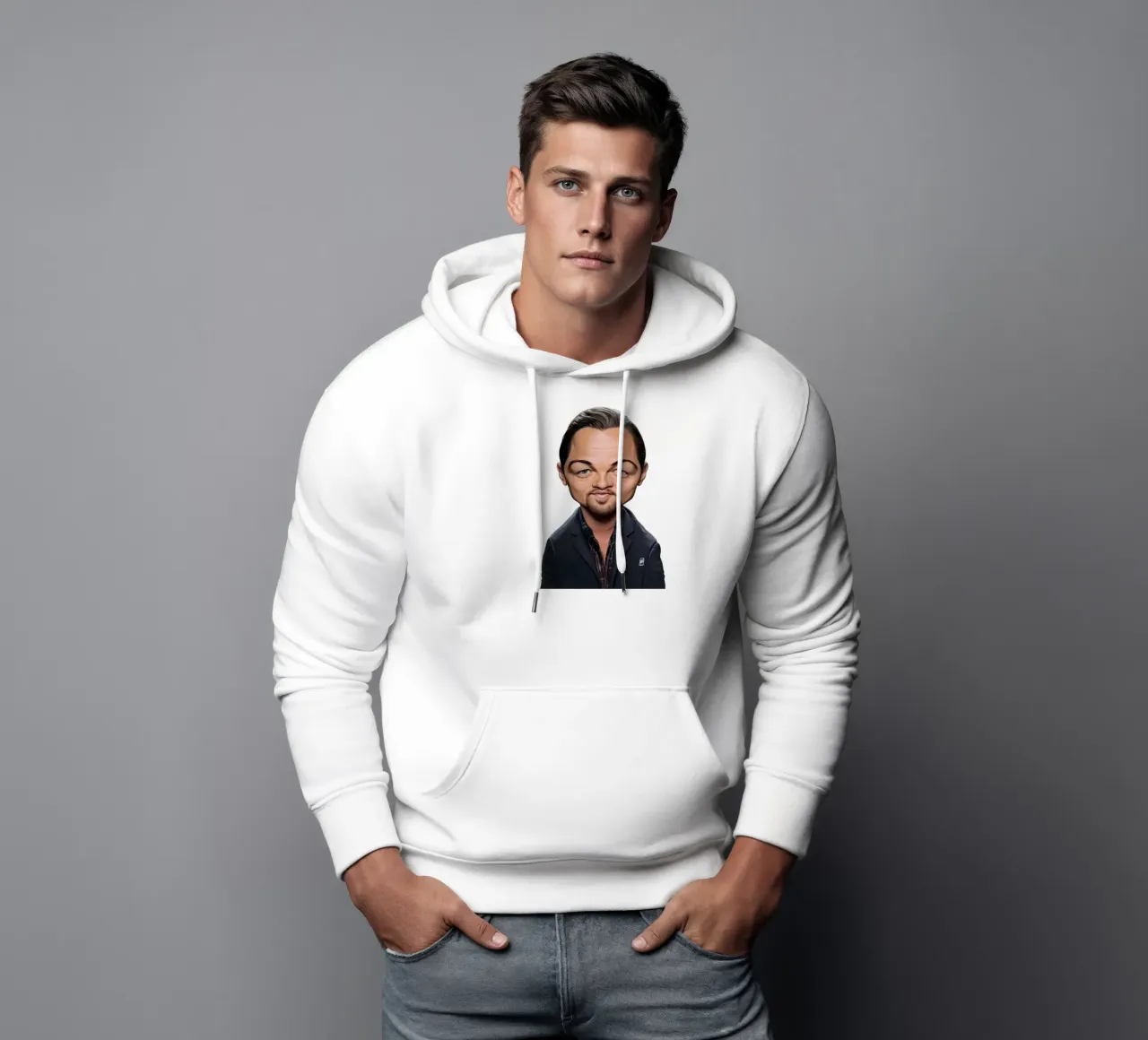 Leonardo Di Caprio felpa con cappuccio da Rob Art | Illustration