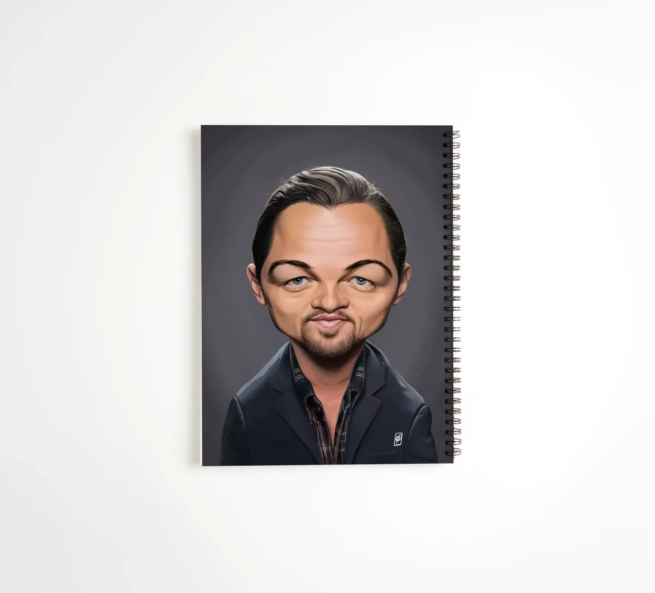 Leonardo Di Caprio spiral notebook by Rob Art | Illustration