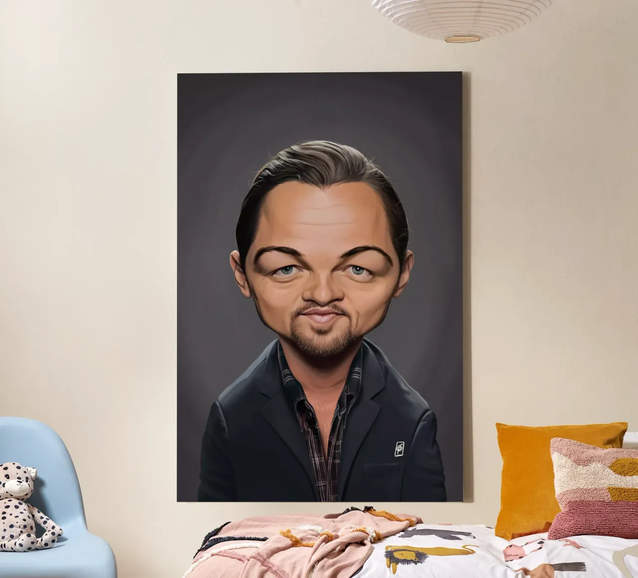 Leonardo Di Caprio tela con Cornice a cassetta da Rob Art | Illustration