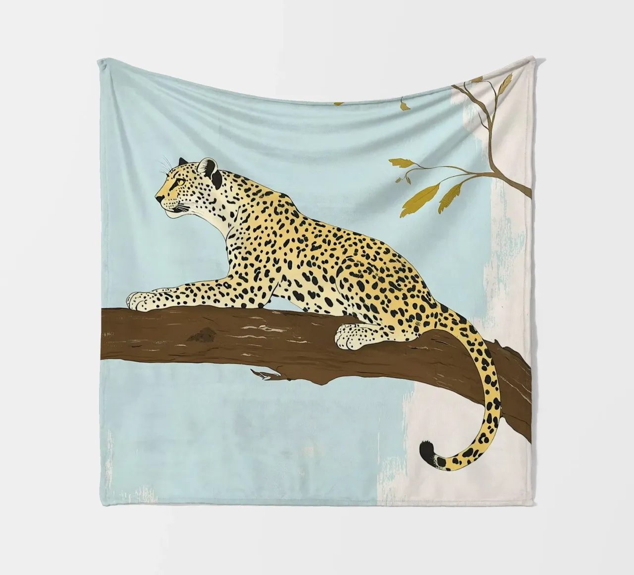 Leopard Fleecedecke von Nikis Art Studio