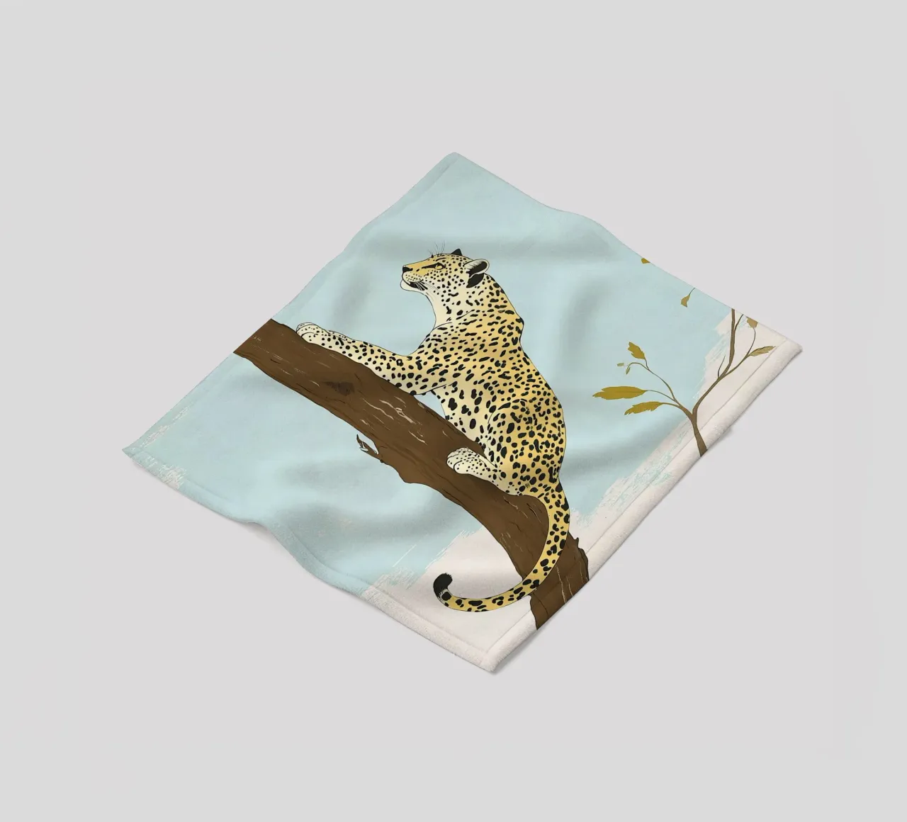 Leopard Fleecedecke von Nikis Art Studio