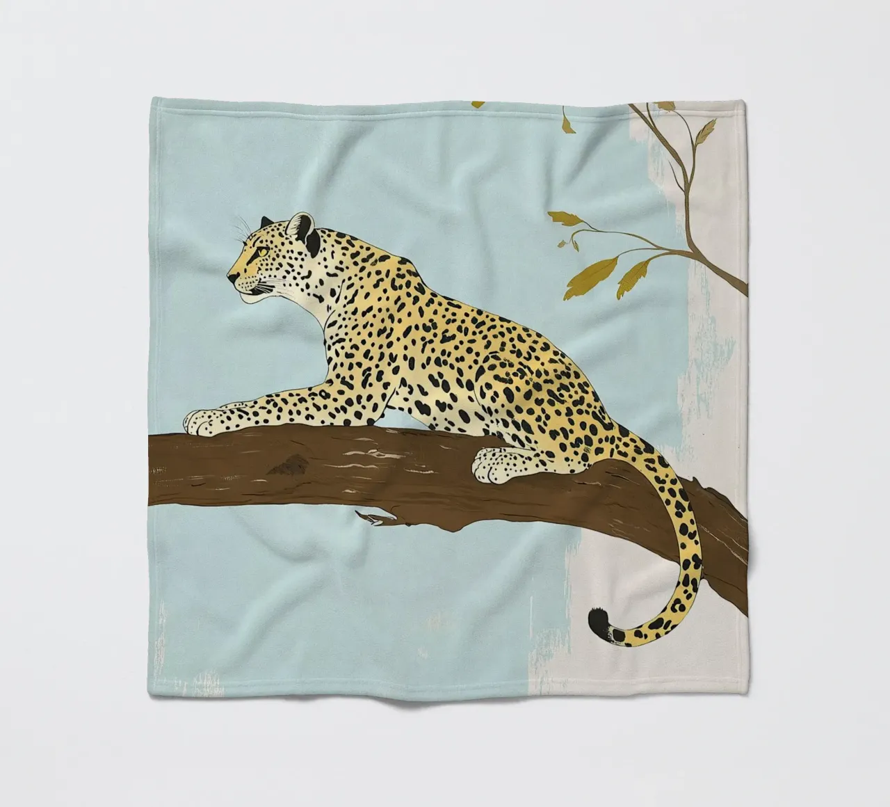 Leopard Fleecedecke von Nikis Art Studio