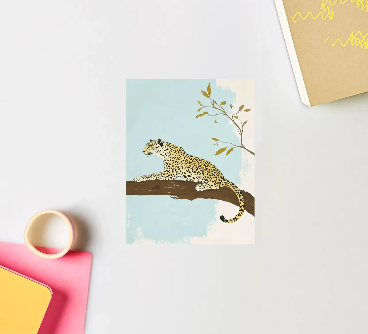 Leopard sticker by Nikis Art Studio