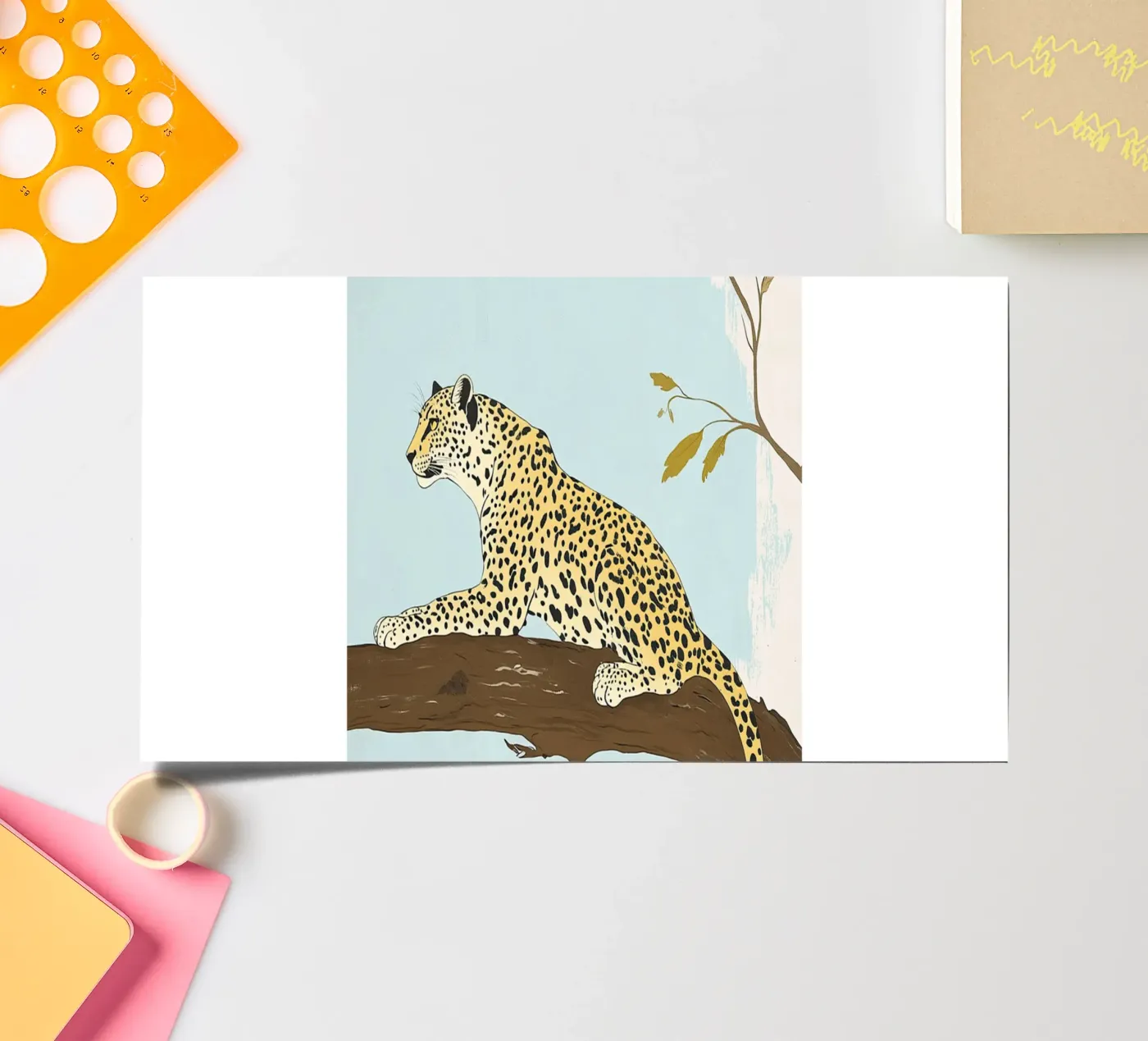 Leopard Stickerbogen von Nikis Art Studio