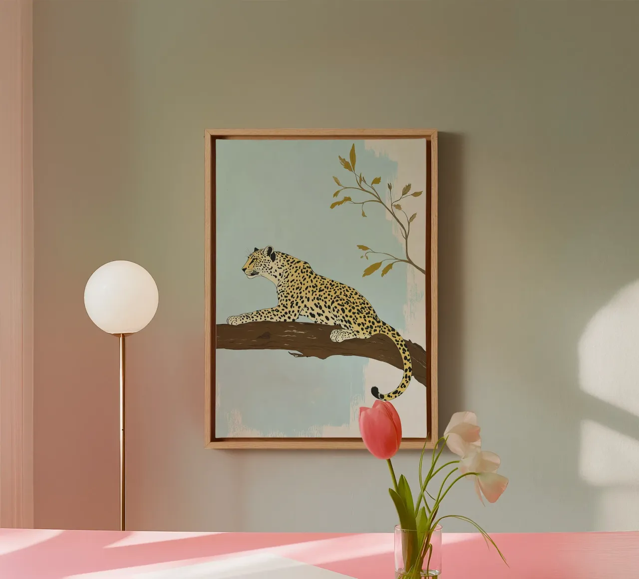 Leopard canvas by Nikis Art Studio