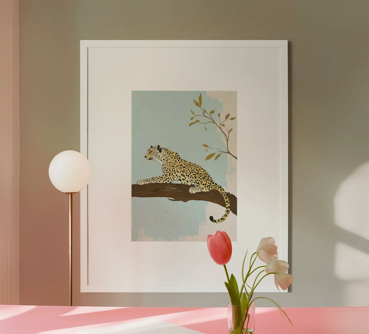 Leopard Poster von Nikis Art Studio