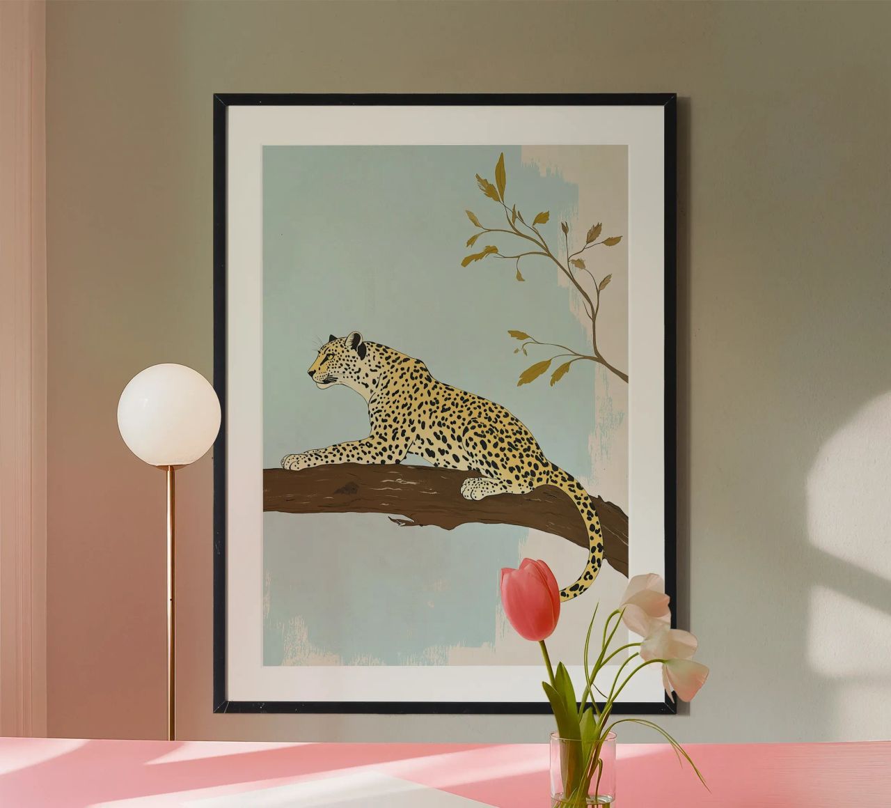 Leopard Poster von Nikis Art Studio