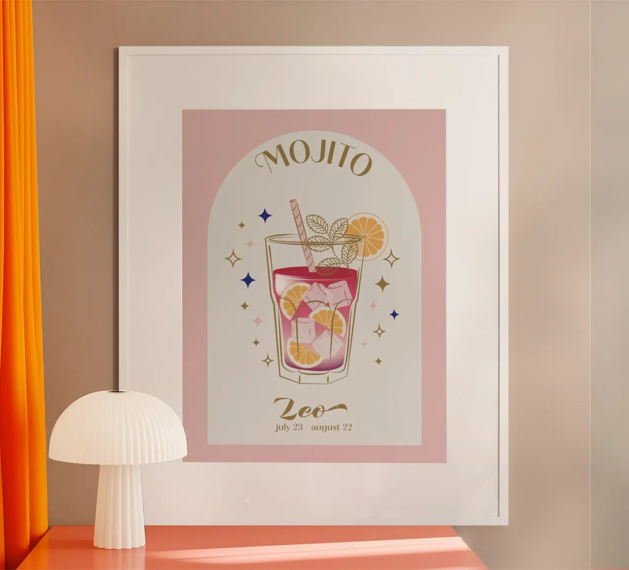 Segno zodiacale del cocktail Mojito poster da cafelab