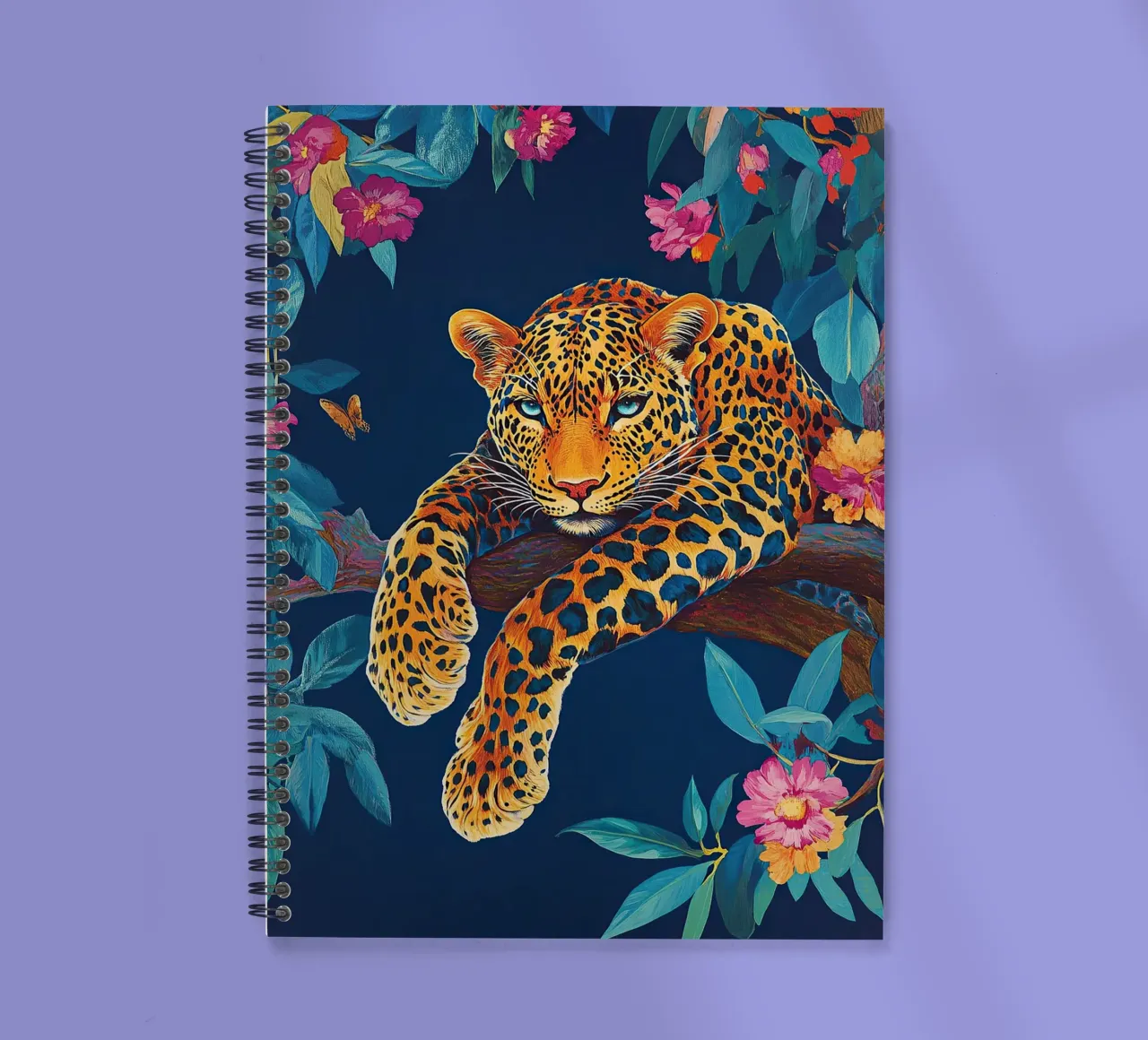 Leopard "Verborgenes Feuer" Ringbuch von ArtByNiki