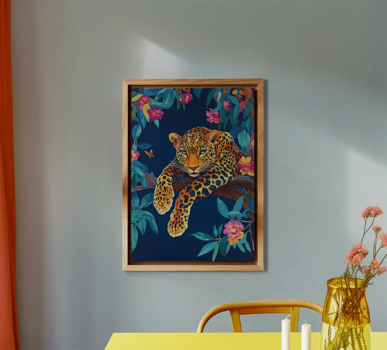 Leopardo "Fuoco nascosto alluminio dibond da ArtByNiki
